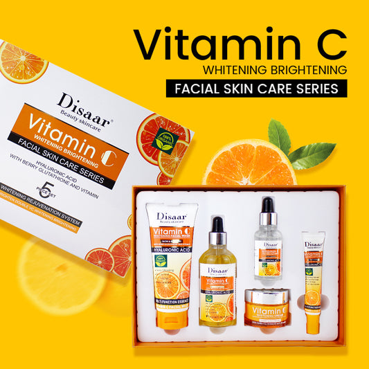Set Completo de Cuidado Facial con Vitamina C - Hidratación, Luminosidad y Brillo