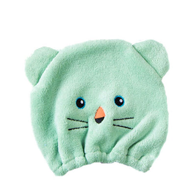 Gorro Absorbente Secador de Cabello Infantil con Diseño de Gato Adorable - Image 5