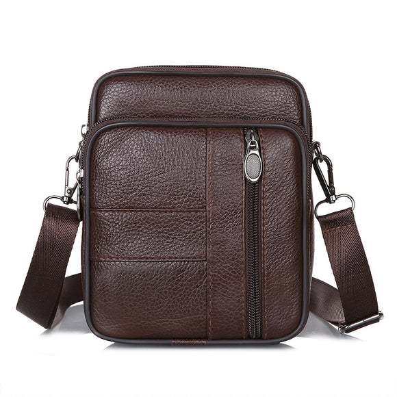 Bolsa Mensajero de Cuero Genuino para Hombre - Piel de Res Premium