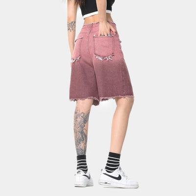 Shorts de Mezclilla Degradado Lavado para Hombre - Perfecto para Verano - Image 3