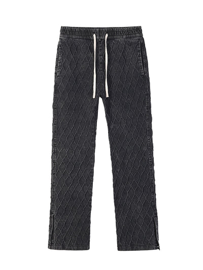 Pantalones Deportivos Retro Estilo Urbano con Cuadros Desgastados - Image 7