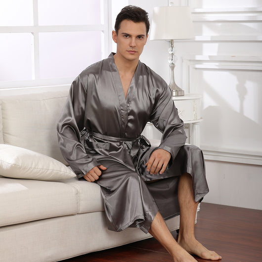 Bata Cardigan Ultradelgada para Hombre Talla Grande - Image 4