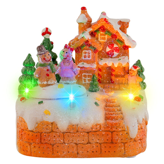 Caja de Música Giratoria Muñeco de Jengibre Decorativo de Escritorio - Image 5