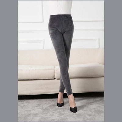 Leggings de Terciopelo Dorado Cintura Alta Súper Elásticos para Mujer - Image 13