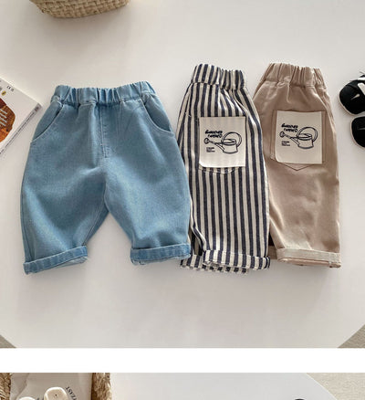 Pantalones Casuales para Niño con Estampado de Rayas Estilo Japonés - Image 17
