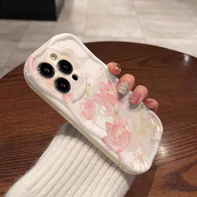 Funda para Celular con Diseño Minimalista de Loto en Tinta - Image 9
