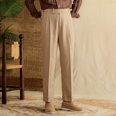 Pantalón Lino Algodón Cintura Alta Recto Casual - Image 8
