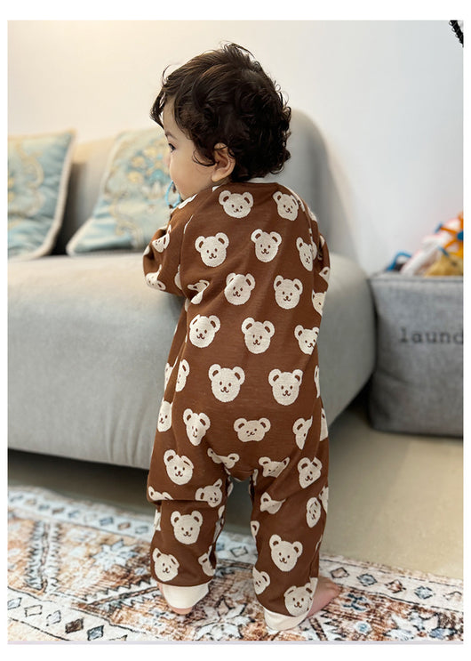 Mameluco Tejido de Otoño para Bebé con Diseño de Osito - Image 24