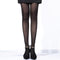 Medias Sexy Over Knee con Doble Raya Transparente Negro