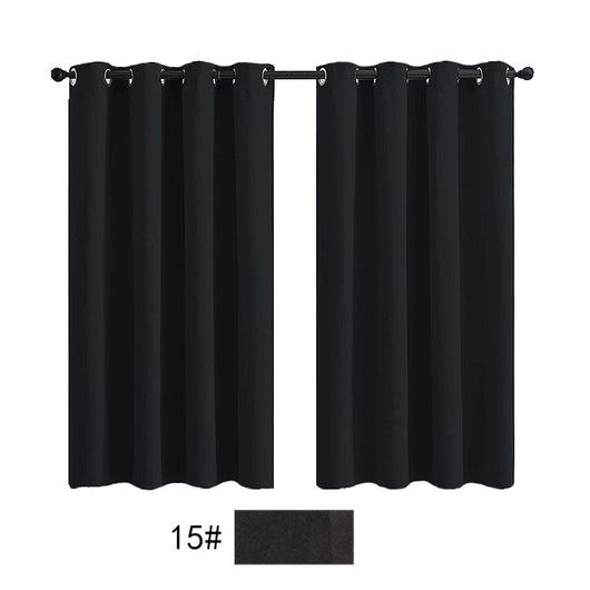 Pair of navy blue outdoor waterproof curtains with silver grommets on a black rod, against a white background. - Image 8