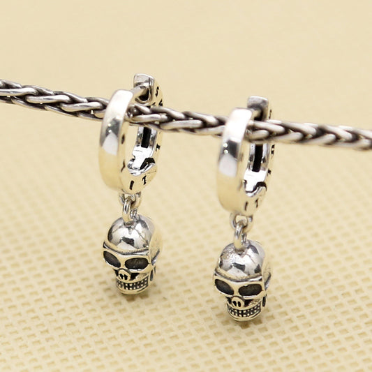 Aretes de Calavera en Plata 925 - Diseño Fashion Atrevido