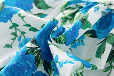 Vestido Infantil de Algodón con Volantes y Estampado Floral - Image 9