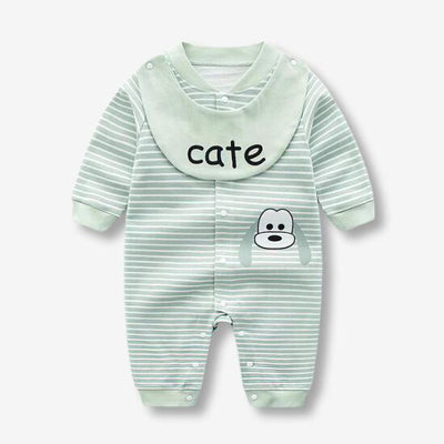 Pijama Enterizo de Algodón para Bebé - Diseño Princesa con Mangas Largas