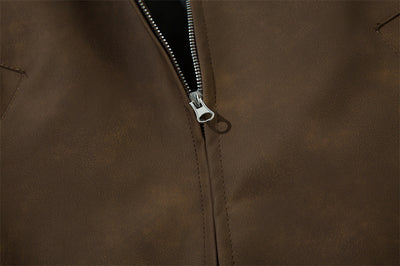 Chaqueta de Cuero Suelta con Bordado Gótico - Image 16