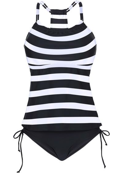 Bikini Estampado a Rayas con Abertura Sensual - Image 11
