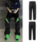 Pantalones Casuales Rectos Negros con Contraste Verde