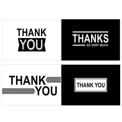 Pack de 50 Tarjetas de Agradecimiento Negro Elegante con Empaque de Regalo - Image 20