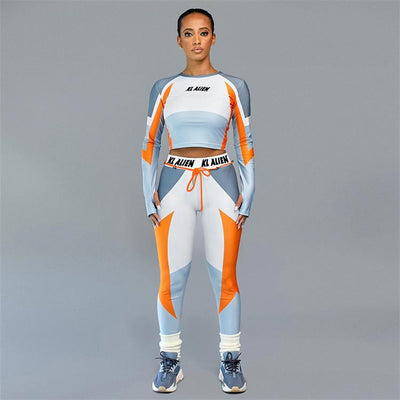 Traje Deportivo Compresión Estampado para Fitness - Image 12