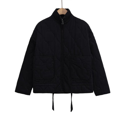 Abrigo de Algodón Liso para Otoño-Invierno con Cordones Ajustables - Image 2