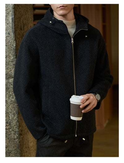 Abrigo de Lana para Hombre con Capucha - Corte Holgado - Image 4