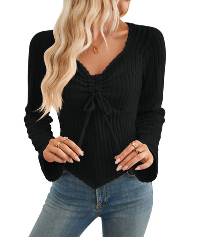 Blusa Plisada de Manga Larga para Mujer - Image 6
