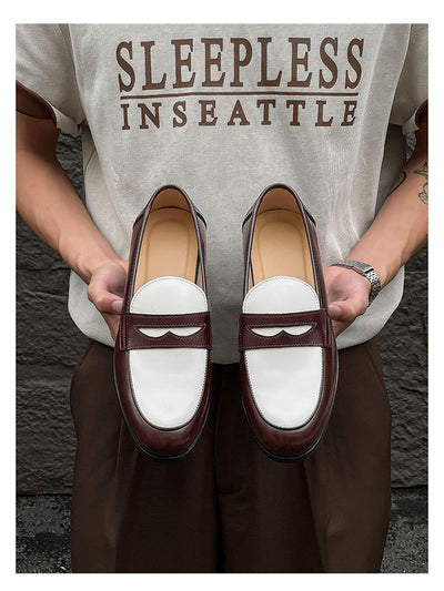 Zapatos Casuales de Cuero para Hombre - Diseño Versátil sin Cordones - Image 11