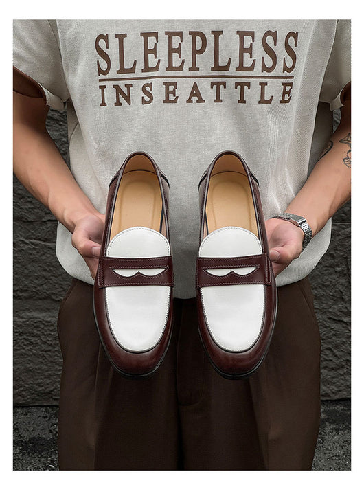 Zapatos Casuales de Cuero para Hombre - Diseño Versátil sin Cordones - Image 11
