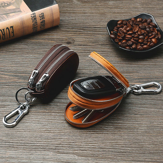 Cartera Organizadora de Cuero para Llaves y Accesorios de Auto