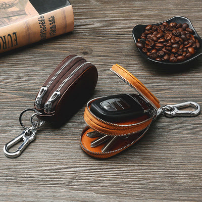 Cartera Organizadora de Cuero para Llaves y Accesorios de Auto