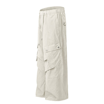 Pantalones Cargo Overol con Cordón Ajustable - Estilo Urbano Holgado para Hombre - Image 7
