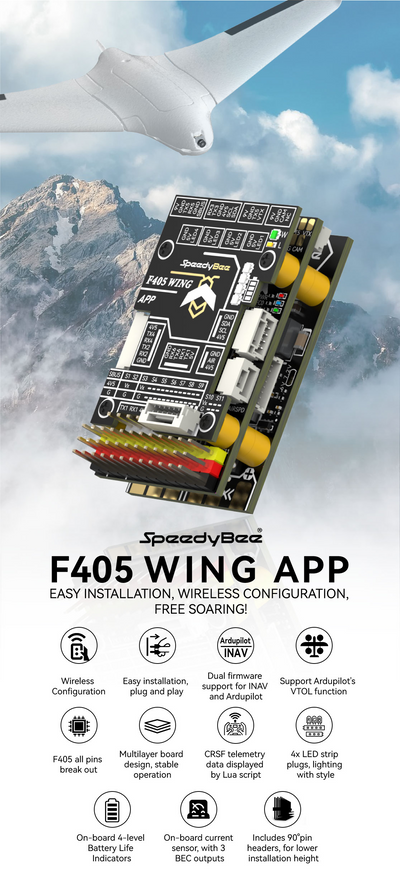 Controlador de Vuelo SpeedyBee F405 Wing con APP - Image 8