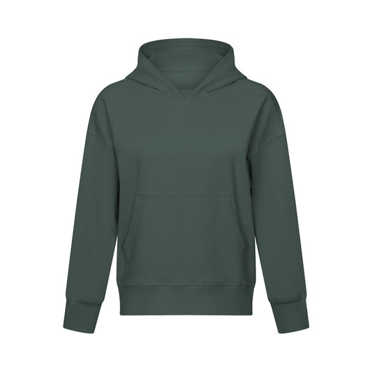 Sudadera Hoodie Oversize de Color Liso con Hombros Caídos - Image 2