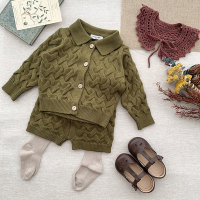 Conjunto de Cardigan y Jumper Unisex Estilo Europeo para Bebé - Image 3