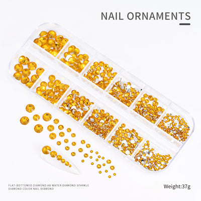 Uñas Decorativas Cuadradas con Cristales Brillantes - Image 26
