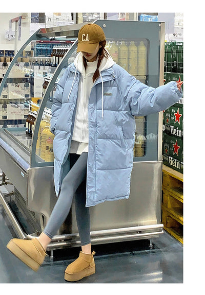 Abrigo Acolchado Largo Estilo Coreano para Mujer - Image 14