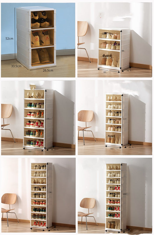 Organizador de Zapatos Plegable de Doble Fila con Caja Transparente - Image 24