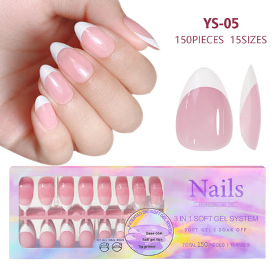 Uñas Postizas Estilo Francés Desmontables sin Marcas - Image 30