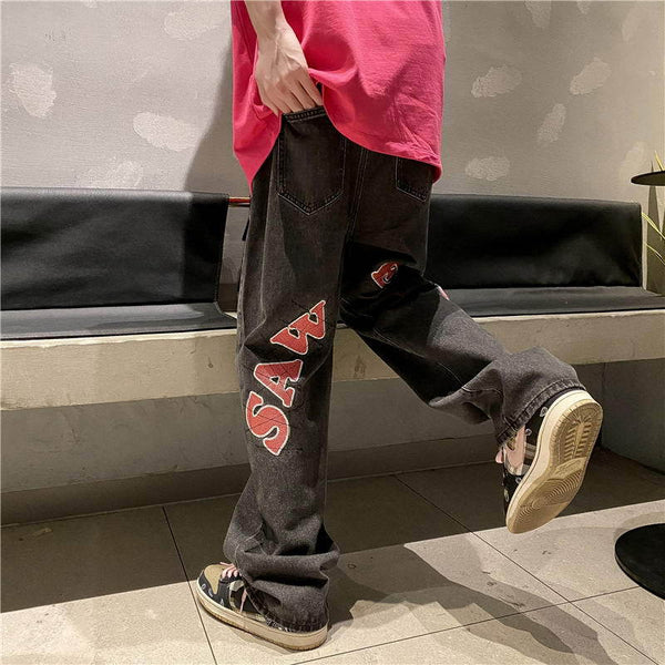 Pantalones Jeans Rectos Holgados Estilo Americano para Hombre - Colección Verano