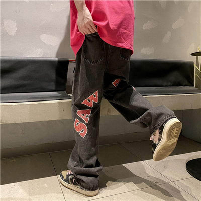 Pantalones Jeans Rectos Holgados Estilo Americano para Hombre - Colección Verano