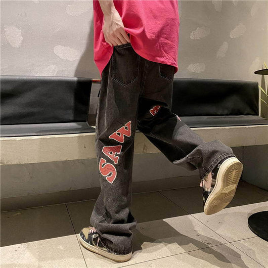 Pantalones Jeans Rectos Holgados Estilo Americano para Hombre - Colección Verano