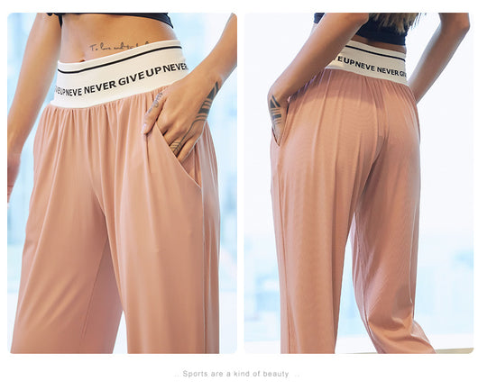 Pantalones Yoga Cintura Elástica con Letras - Image 14