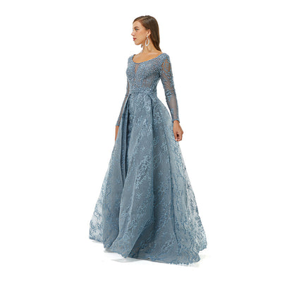 Vestido de Noche Elegante con Encaje Calado y Textura Luxury - Image 13