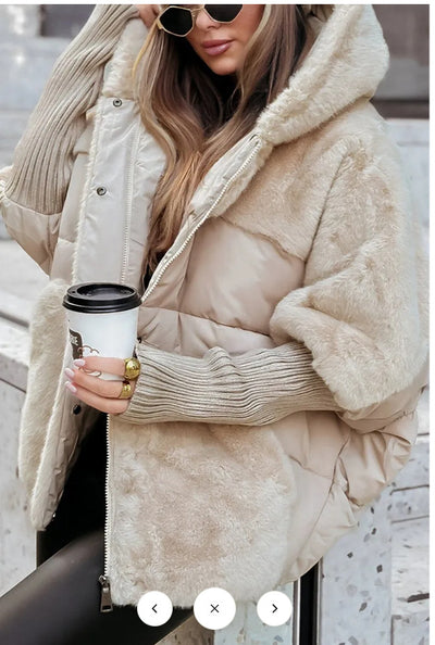 Chaqueta Acolchada de Algodón con Diseño Patchwork Oversize para Mujer - Image 11