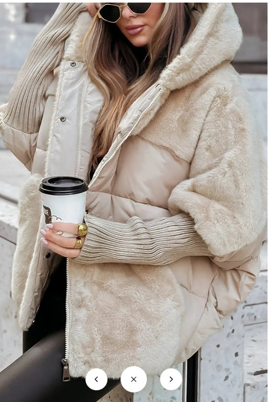 Chaqueta Acolchada de Algodón con Diseño Patchwork Oversize para Mujer - Image 11