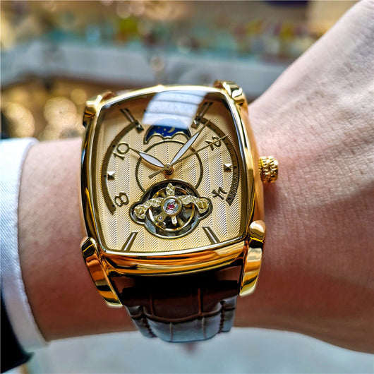 Reloj Mecánico Automático Hombre Esfera Grande Cuadrada - Image 7