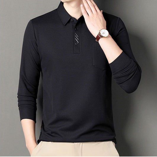 Camisa Casual de Algodón Manga Larga para Hombre