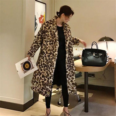 Abrigo Largo Estampado Leopardo para Mujer - Diseño Minimalista y Versátil - Image 7