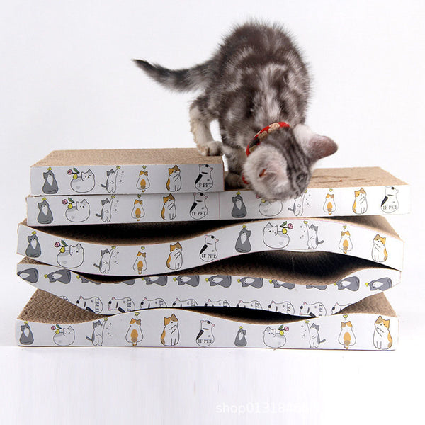 Rascador de Cartón Resistente para Gatos - Juguete Duradero sin Polvo