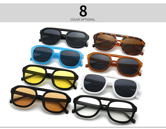 Gafas de Sol Retro Cuadradas con Marco Plano para Street Style - Image 11