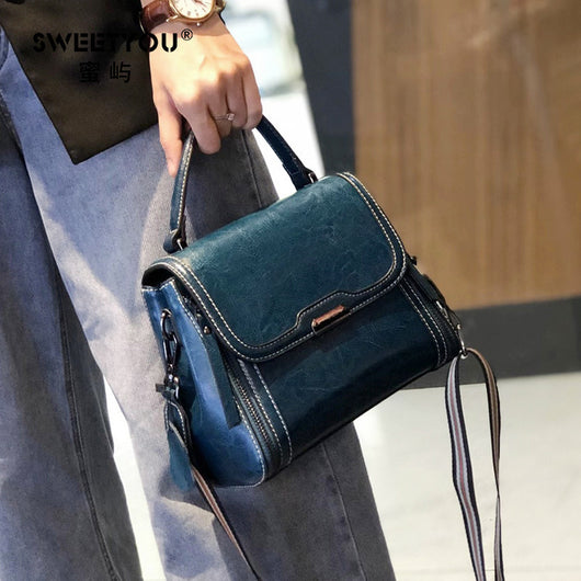 Bolso Mensajero de Cuero para Mujer - Gran Capacidad y Estilo Minimalista - Image 8